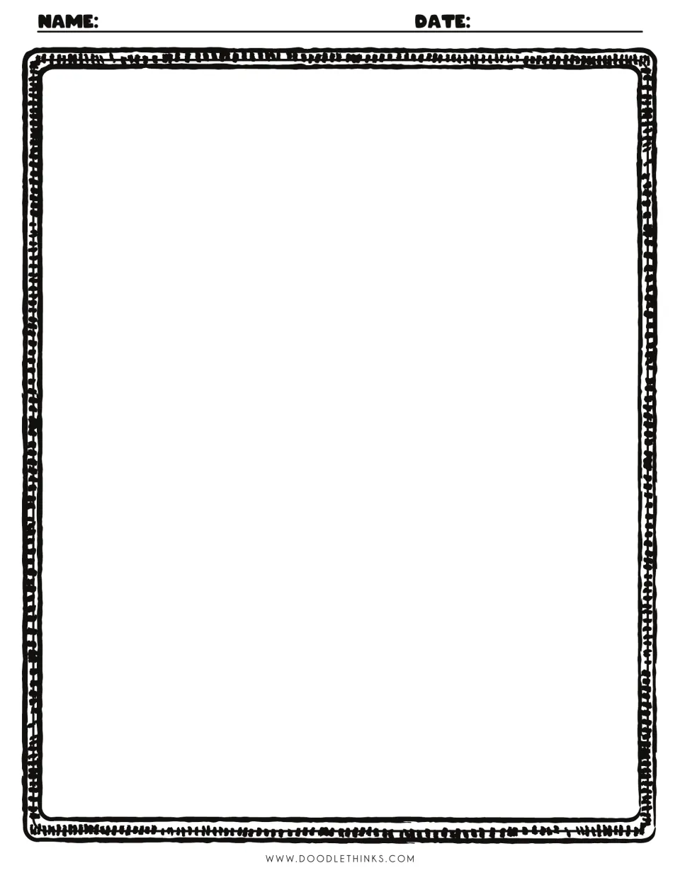 Open drawing space headed Name and Date where students draw their rolled owl and add details and a background scene