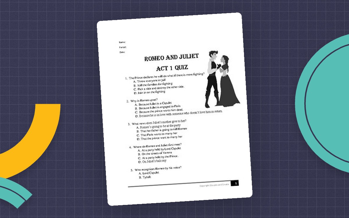 Romeo and Juliet Act 1 Quiz – 12 Questions preview