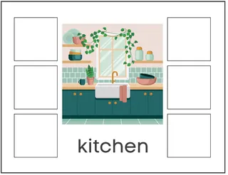 Rooms of the Home - Sorting activity – sample page 2