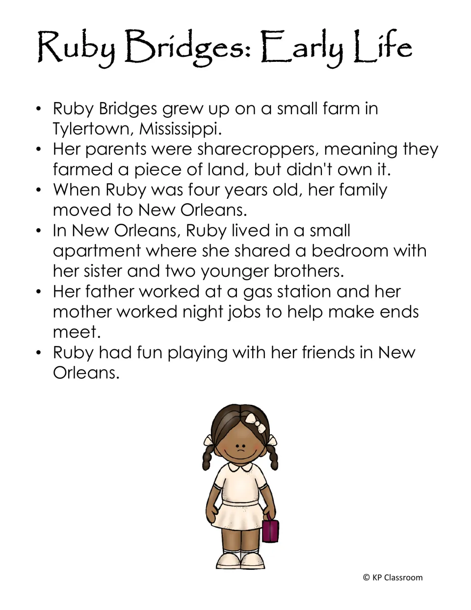 Ruby Bridges' early life: facts on her Mississippi farm childhood, sharecropper parents and move to New Orleans at age four