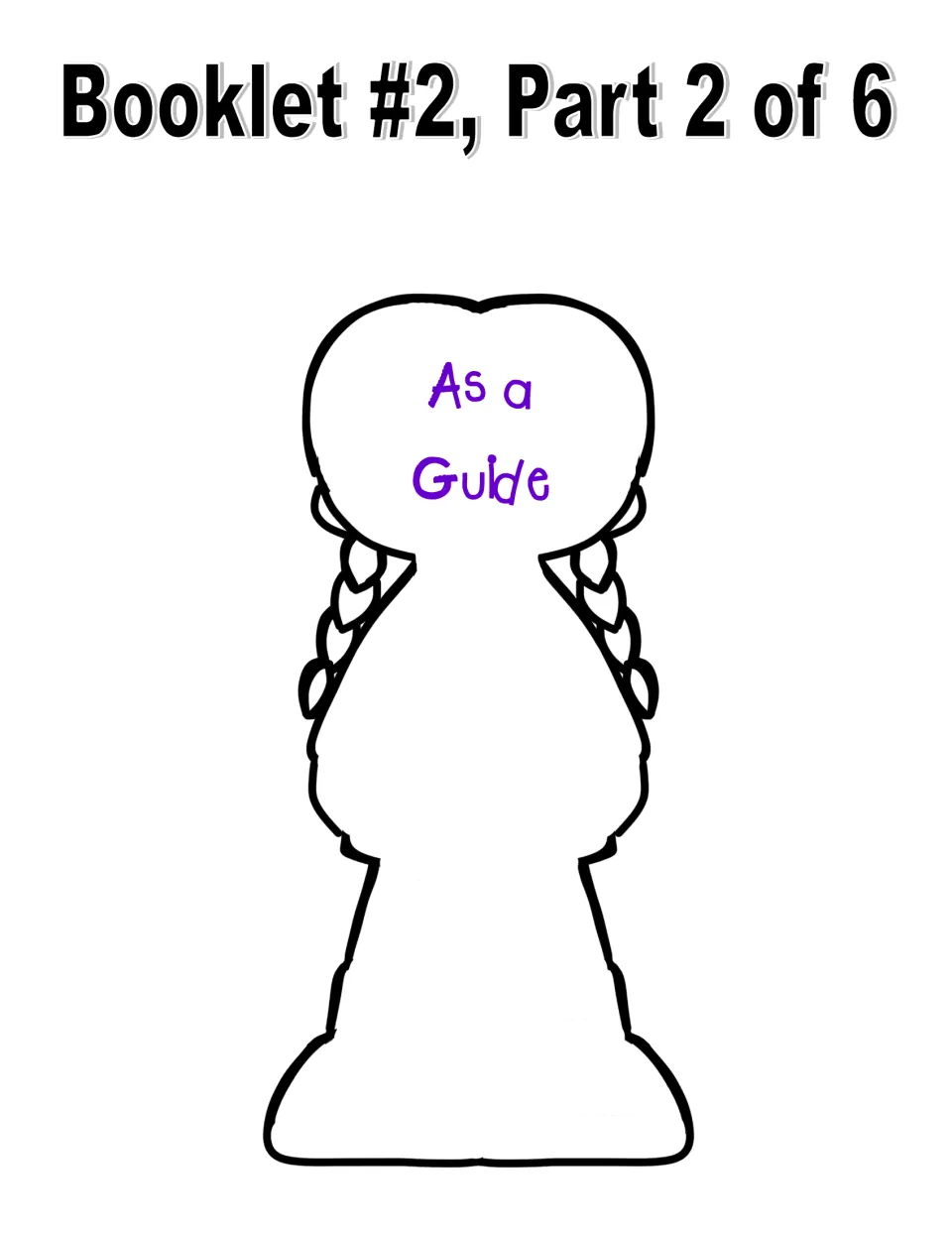 Booklet 2 page labeled 'As a Guide': Sacagawea outline for notes on her role guiding Lewis and Clark