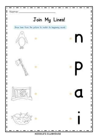 SATPIN Phonics Worksheets – Cut and Paste Set – sample page 3