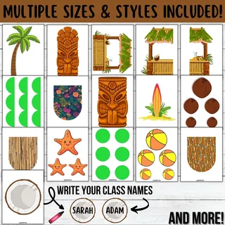 Say Aloha To Our Class! Hawaiian Bulletin Boards And Door Decor Kits – sample page 4