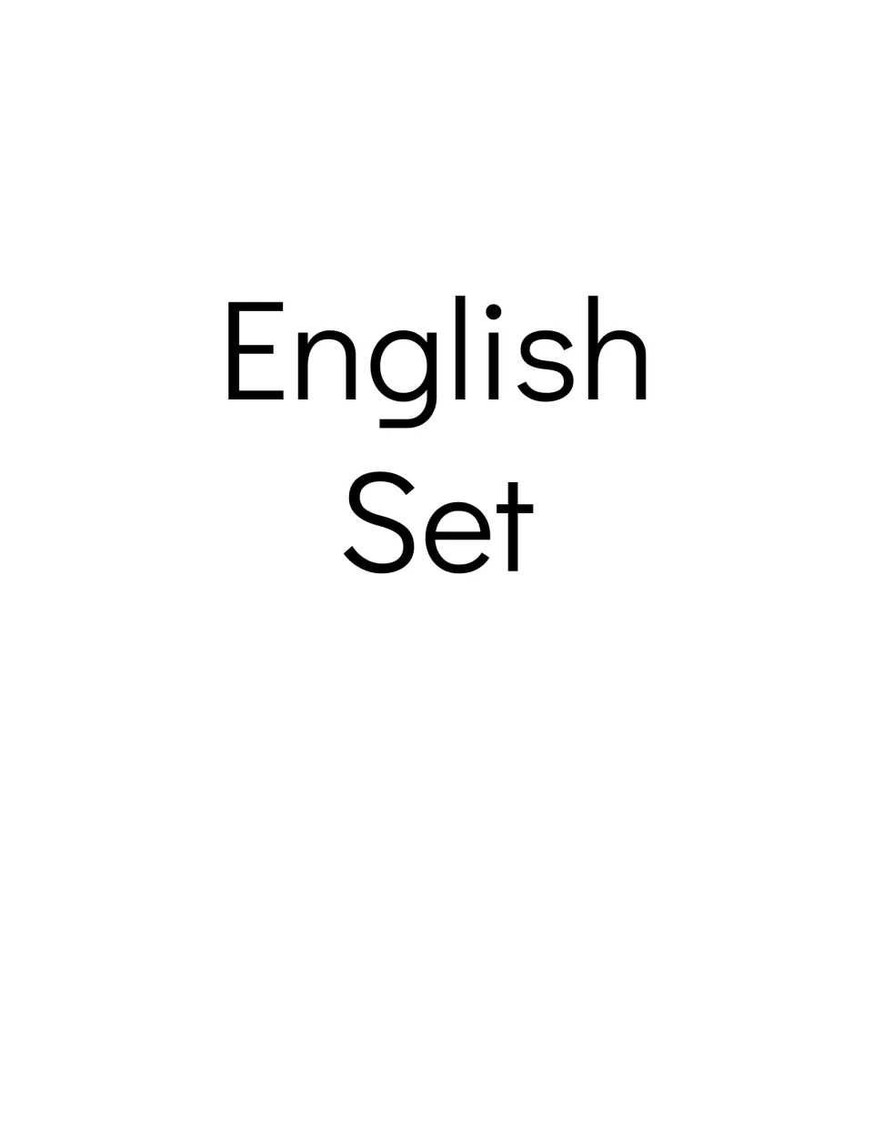 English Set divider introducing the English school supply replacement notes to send home to families