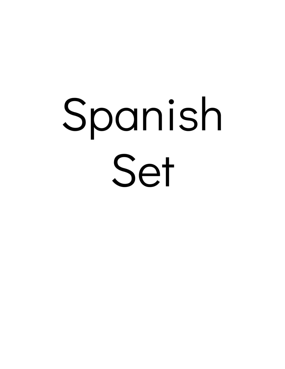 Spanish Set divider introducing the Spanish school supply replacement notes to send home to families