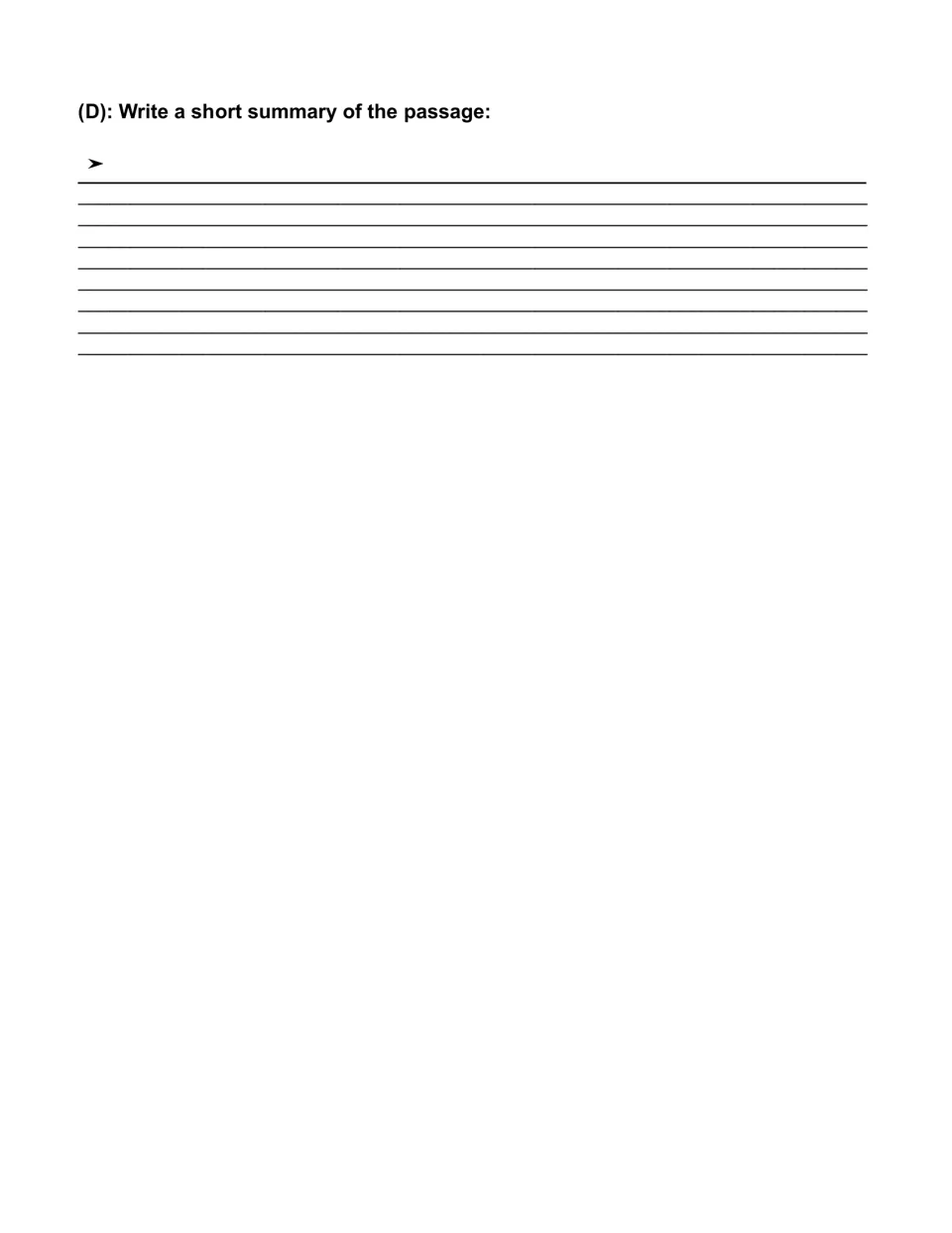 Summary writing on the sound passage: students write a short summary of how sound moves from vibration to hearing