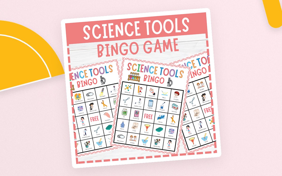 Science Tools & Lab Safety Bingo Game Printables teaching resource preview