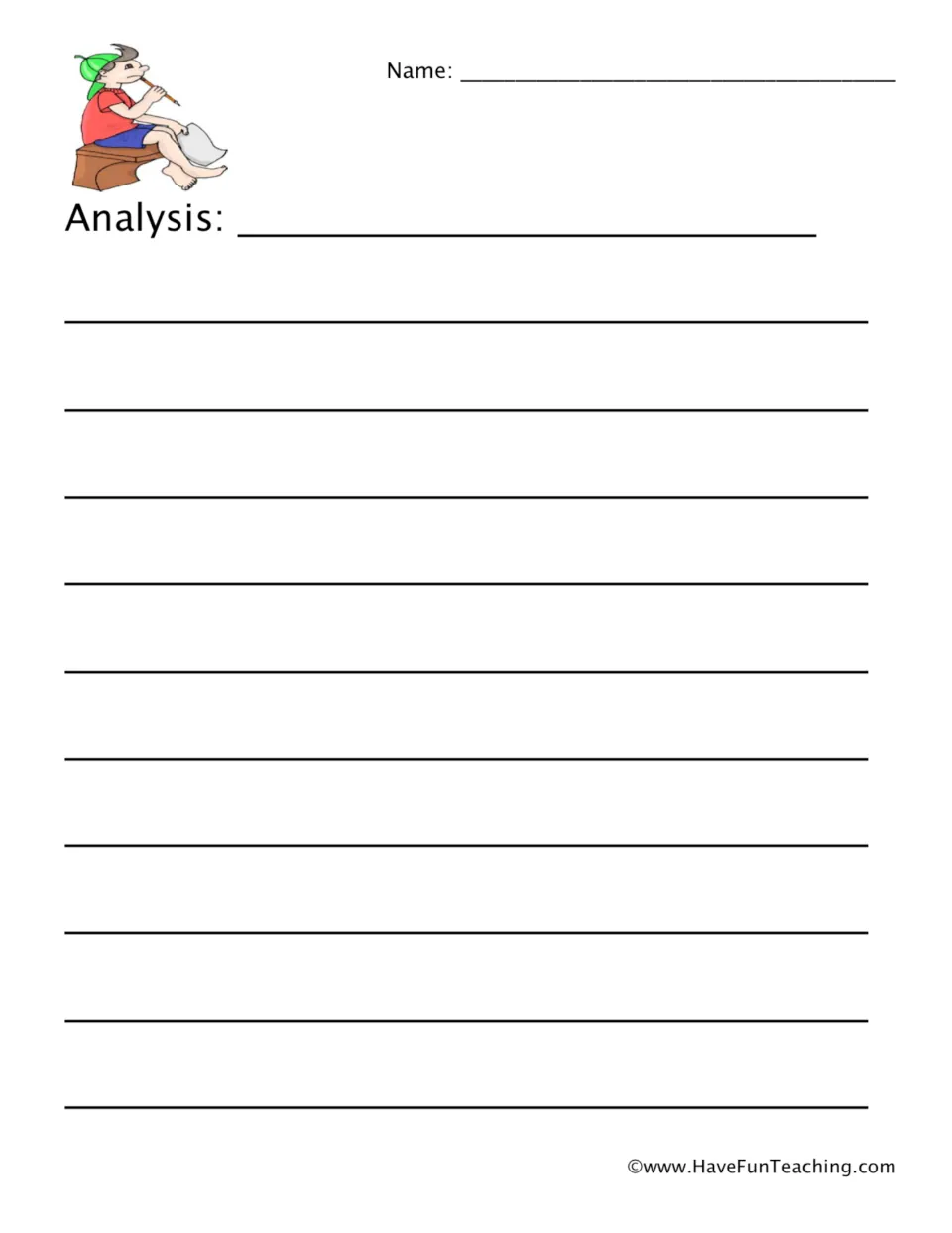 Analysis step: students write about the results of their experiment and explain what the data or observations show