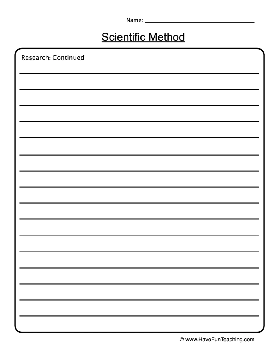 Scientific method research, continued: students write extra background research notes for their chosen experiment