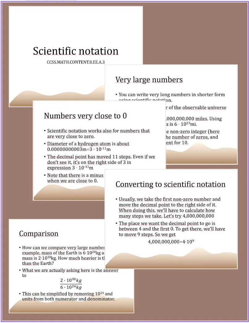 Scientific Notation PowerPoint: Powers of Ten – cover