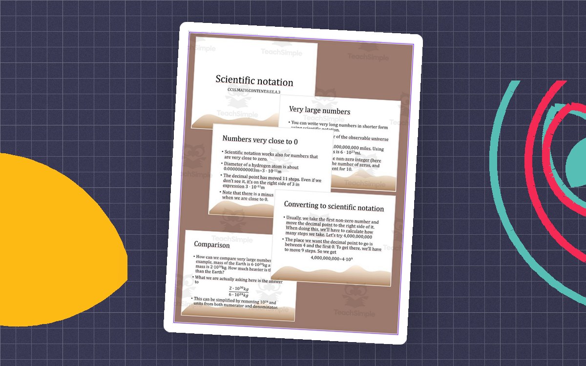 Scientific Notation PowerPoint 8.EE.A.3 teaching resource preview