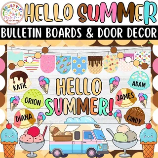Ice Cream Summer Bulletin Board – Door Decor Kit – sample page 2