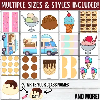 Ice Cream Summer Bulletin Board – Door Decor Kit – sample page 4