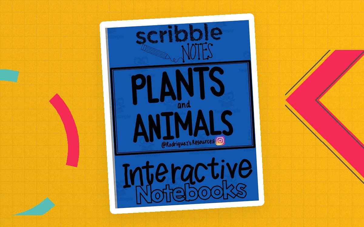 Scribble Notes - Interactive Notebook - Plants and Animals teaching resource preview