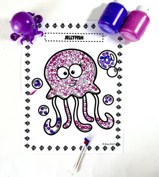 Sea Animal Q-Tip Art Packet – sample page 2