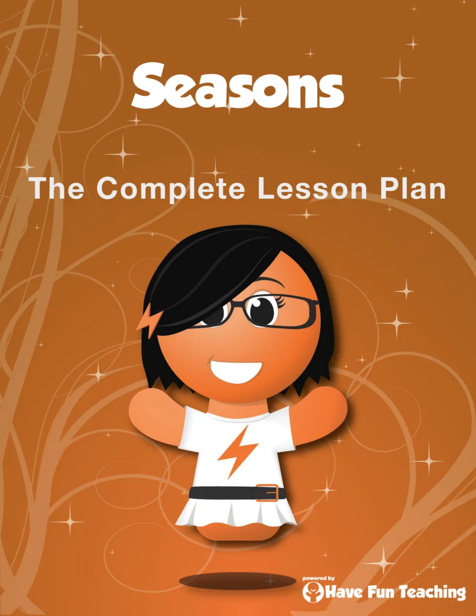 Cover of the seasons teaching packet, labeled 'Seasons' and 'The Complete Lesson Plan' by Have Fun Teaching