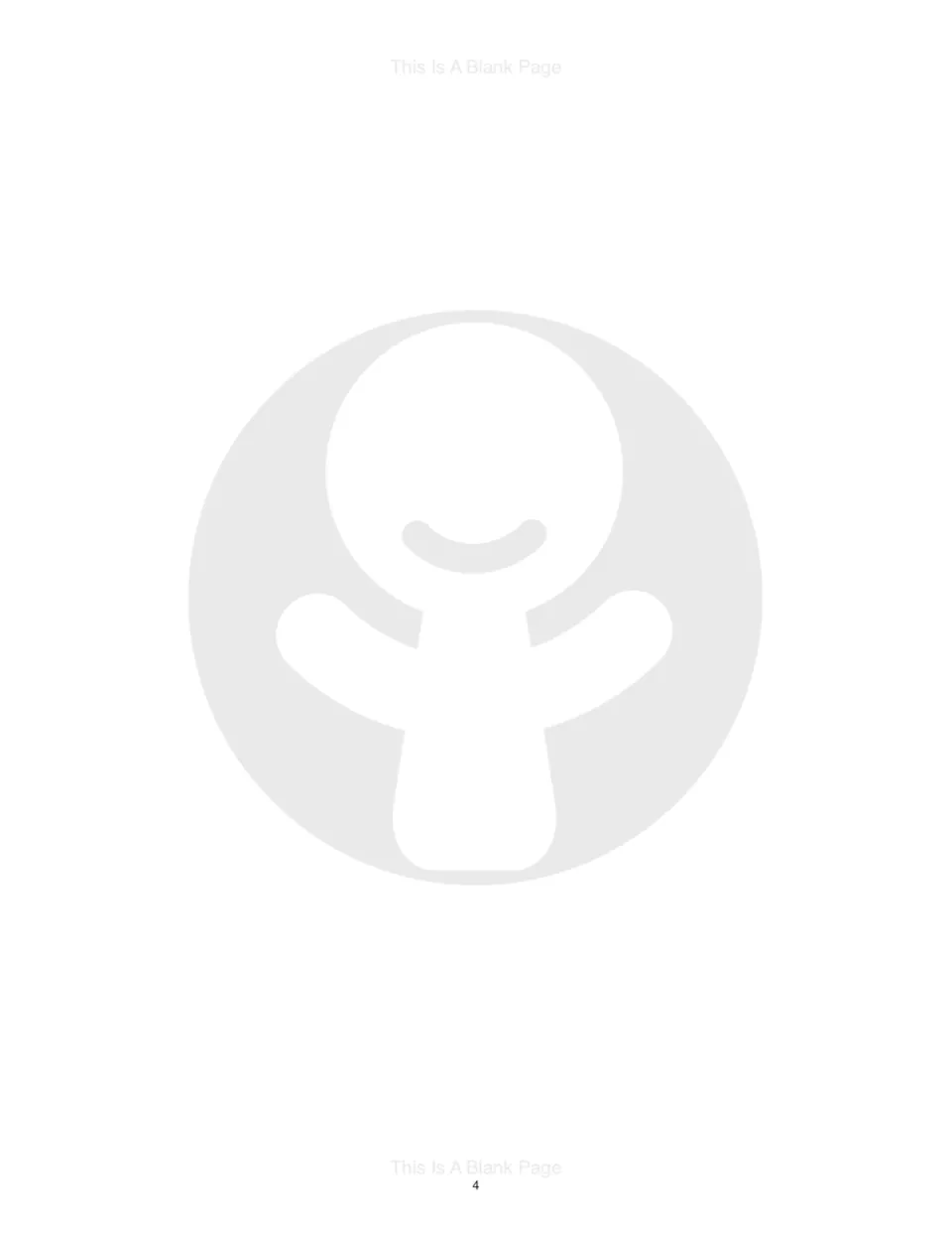 Intentionally blank page marked This Is A Blank Page, showing only a faint gray Have Fun Teaching smiling-figure logo