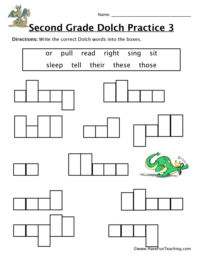 Second Grade Sight Words O to T Worksheet teaching resource preview
