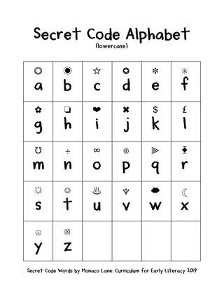 Secret Code Words – sample page 2