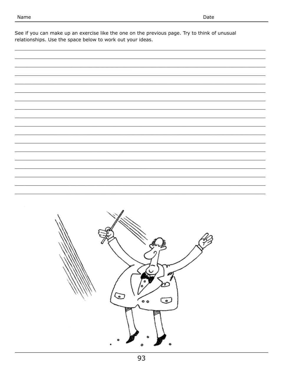 Unit 24 follow-up asks students to create an analogy exercise like the previous page using unusual relationships