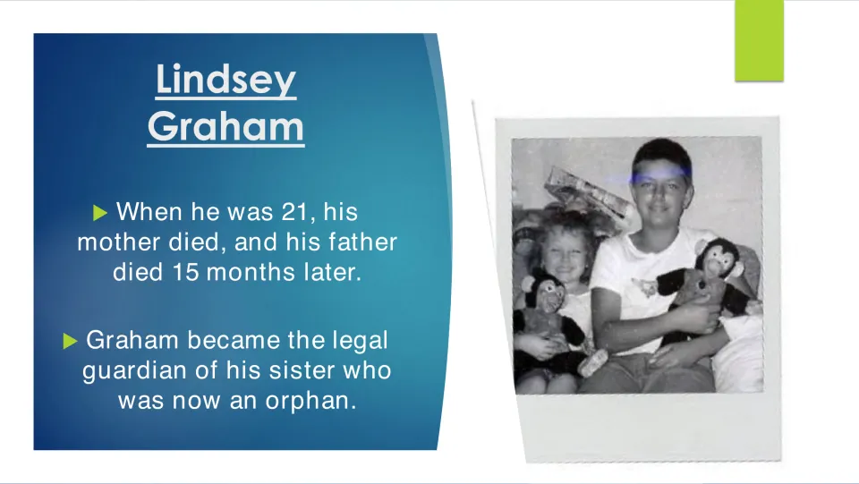 Loss of his parents: Graham's mother and father died 15 months apart, and he became legal guardian of his sister