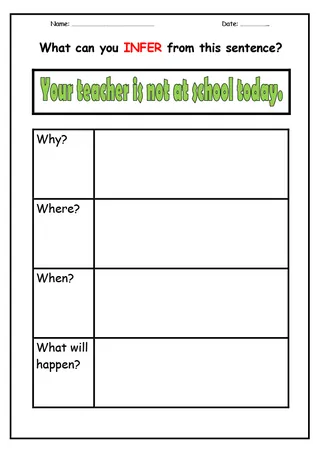 Sentences to Infer – sample page 3