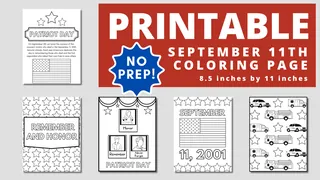 September 11 (Patriot Day) Printable Coloring Pages – cover