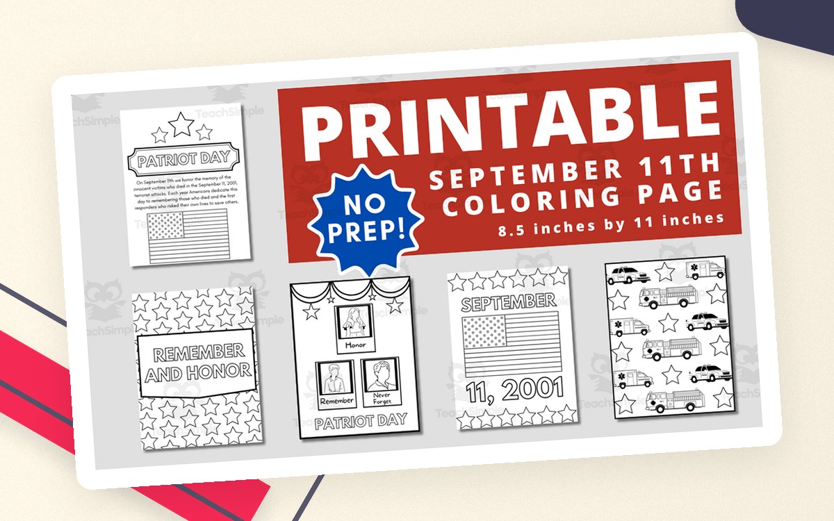 September 11 (Patriot Day) Printable Coloring Pages preview