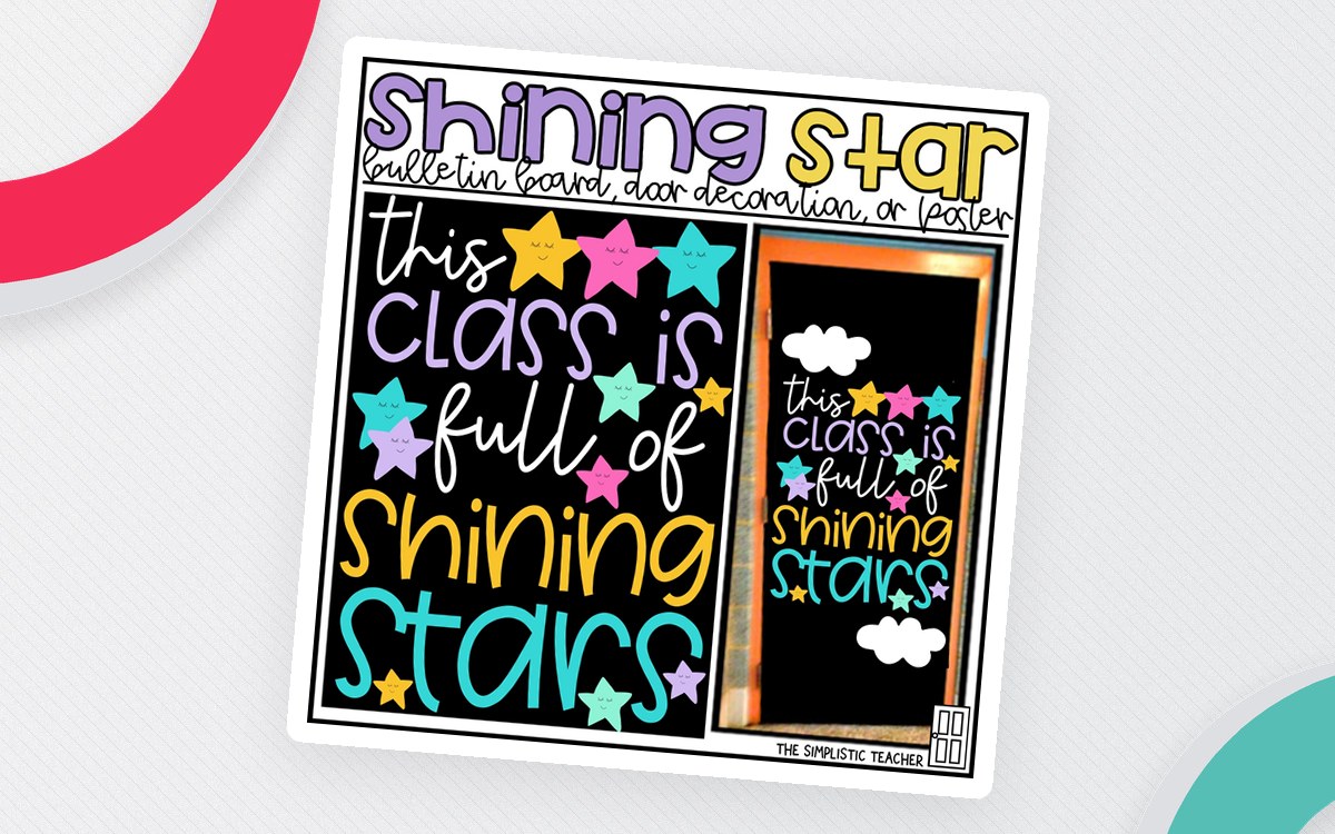 Shining Stars Bulletin Board Kit, Door Decoration Set, or Poster teaching resource preview