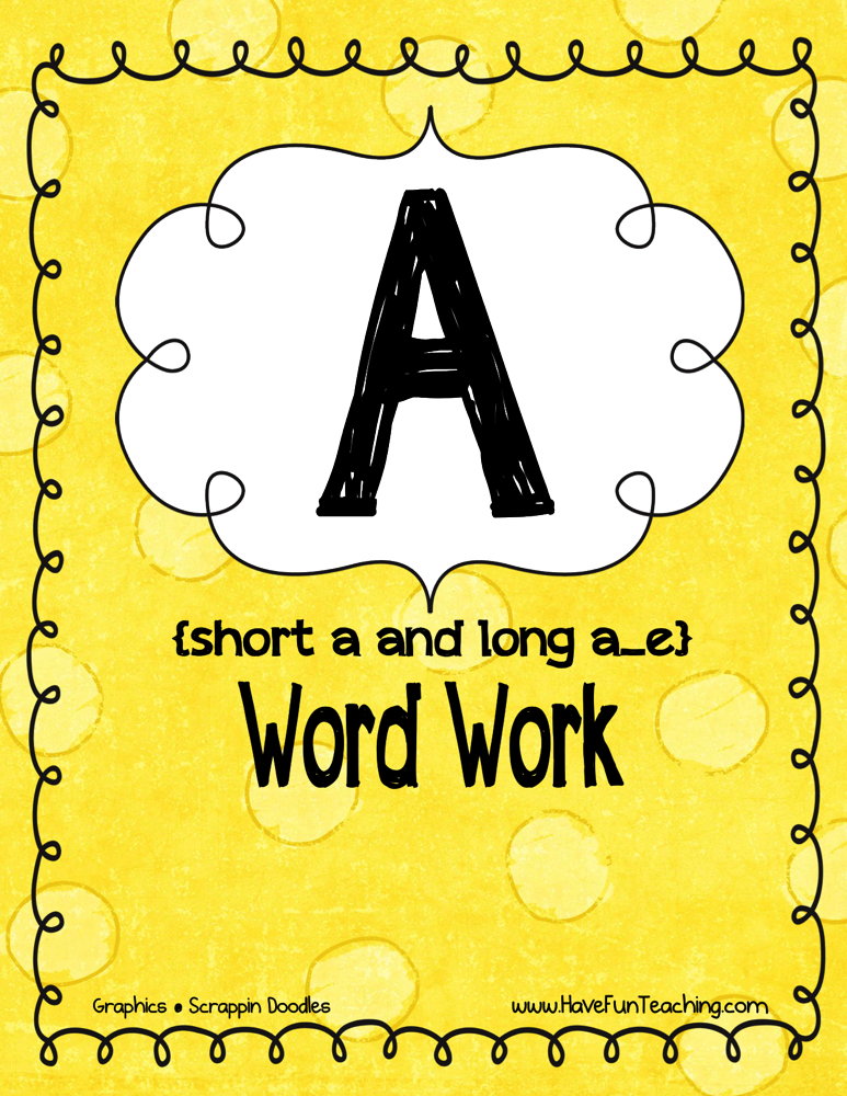 Short and Long Vowel A Activity teaching resource preview
