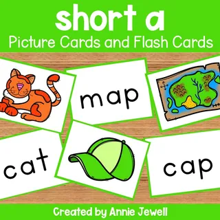 Short Vowel Flash Cards and Picture Cards - short a – cover
