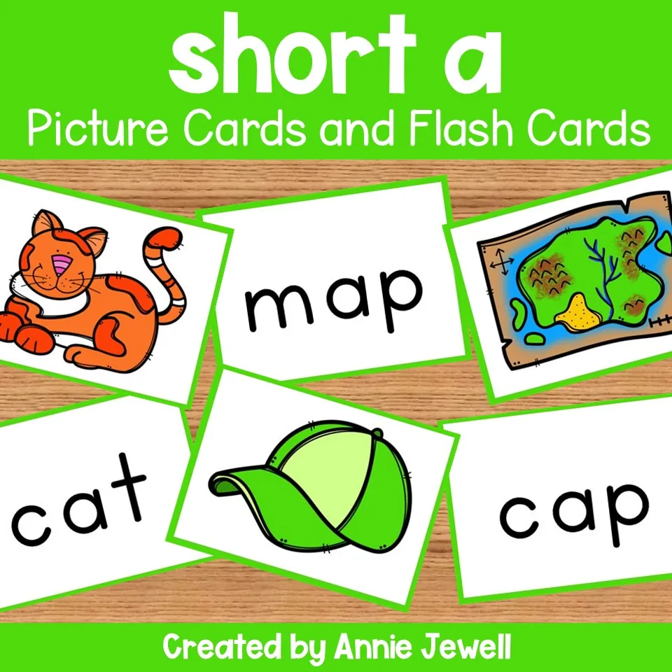 Short Vowel Flash Cards and Picture Cards - short a – cover