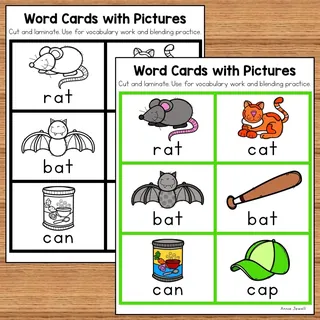 Short A Flashcards – 24 CVC Word Cards – sample page 3