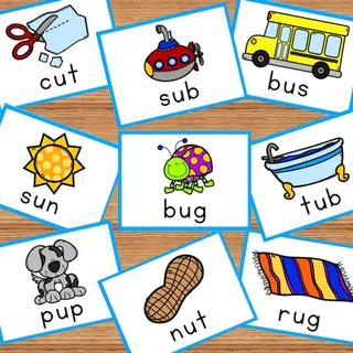 Short Vowel Flash Cards with Pictures - Short u – sample page 2