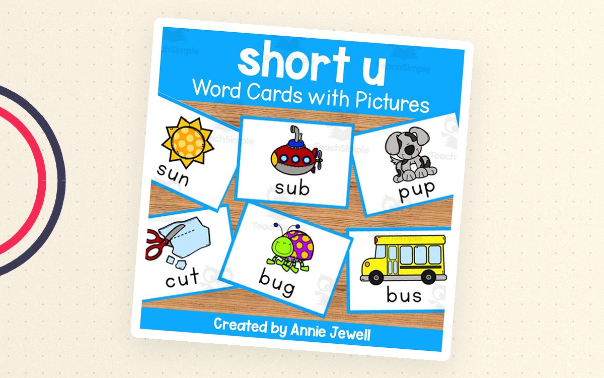 Short Vowel Flash Cards with Pictures - Short u preview