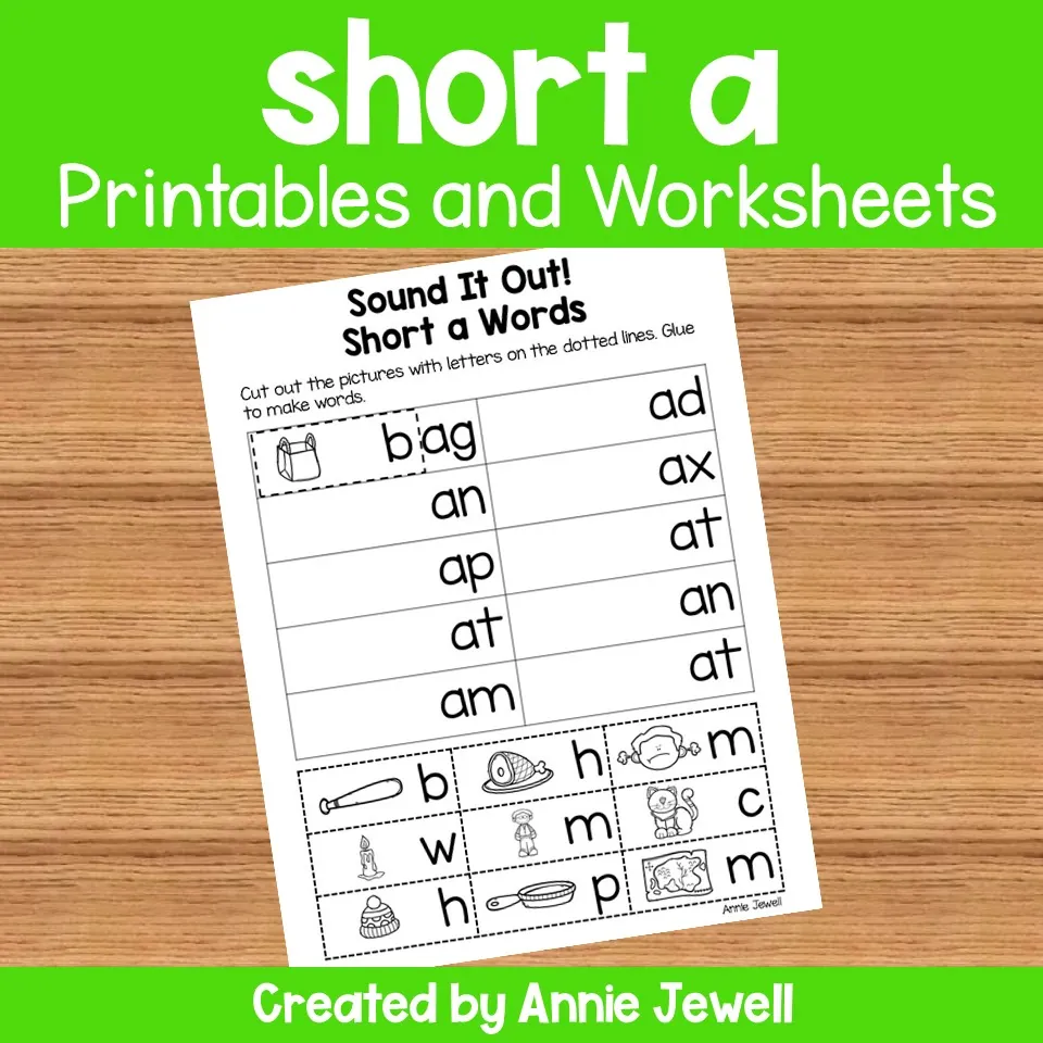 Short Vowel Worksheets and Printables - short a – cover