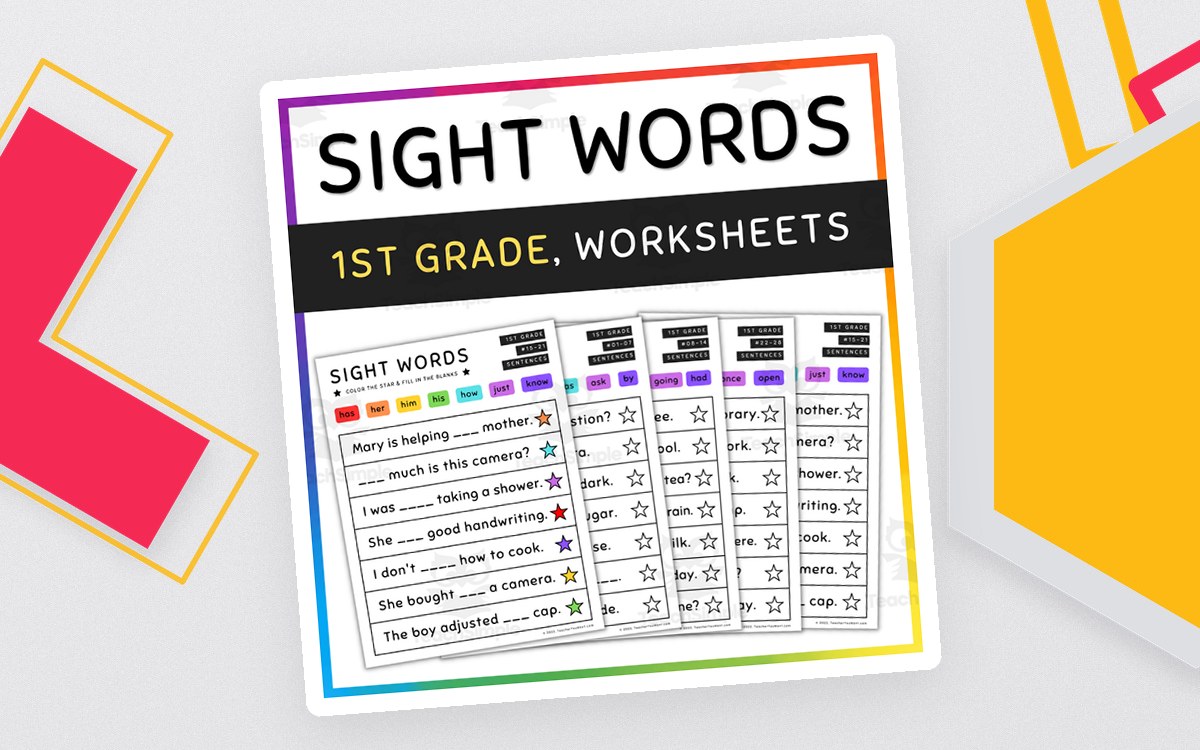 Sight Word Sentences, Fill in the Blanks, 1st Grade - SET 7 preview