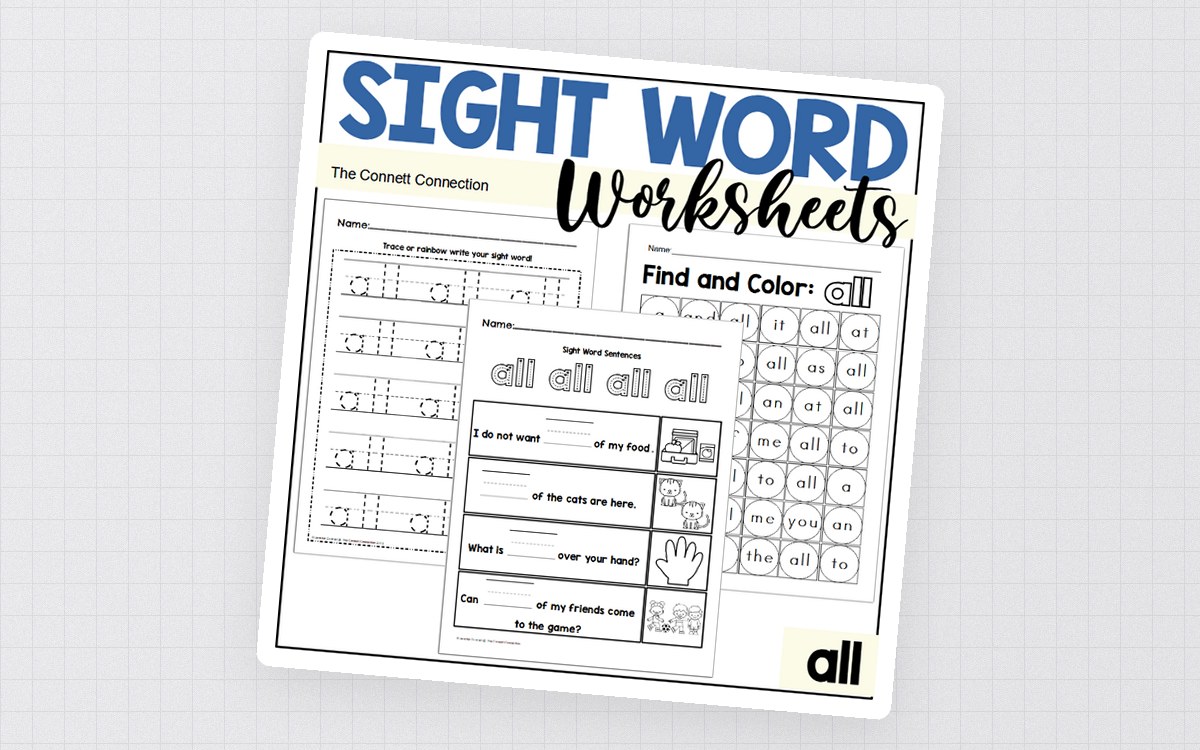 Sight Word Worksheets: all teaching resource preview