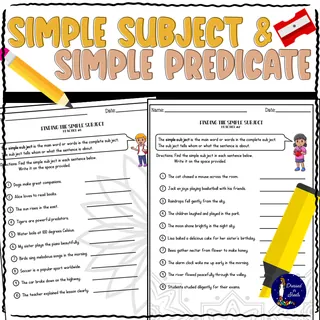 Simple Subject and Predicate – sample page 2