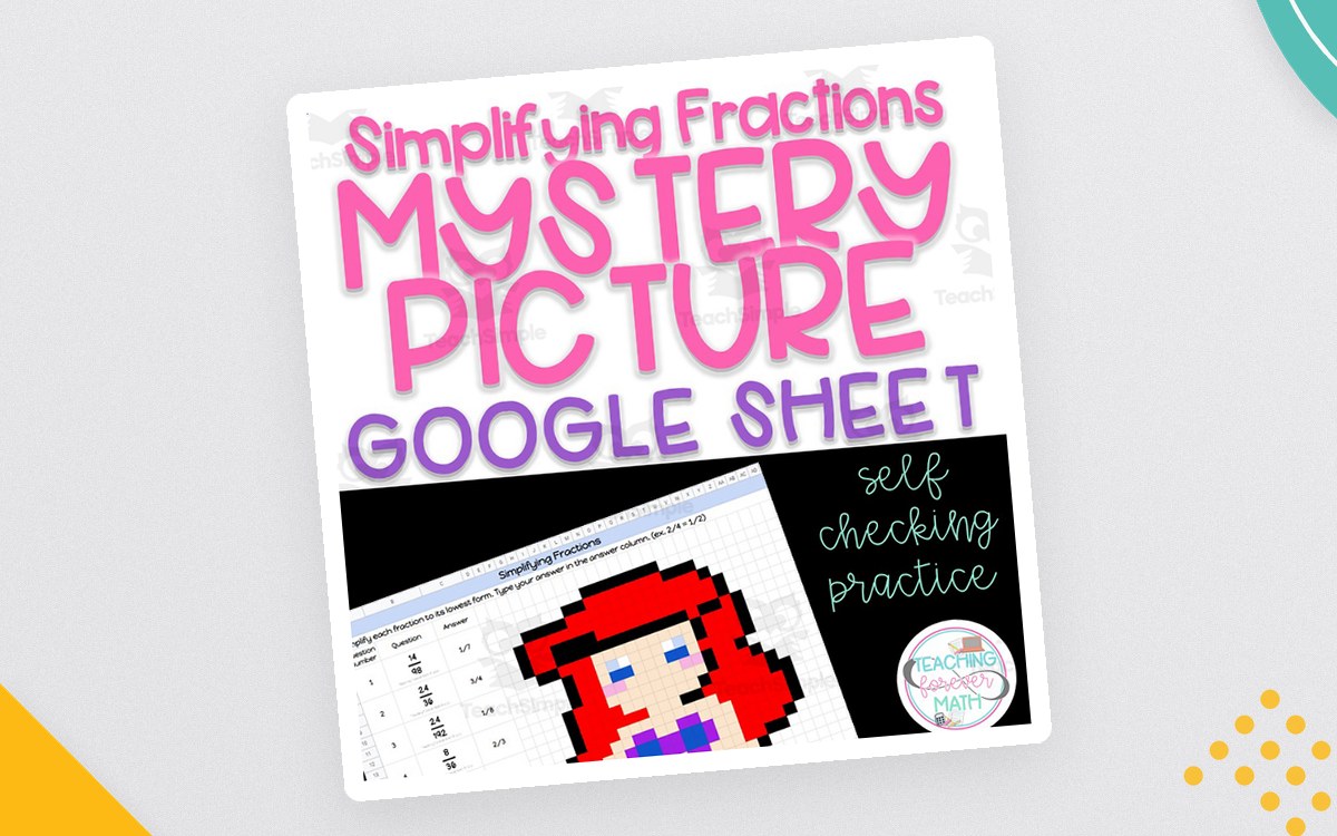 Simplifying Fraction - Mystery Picture - Self Checking preview