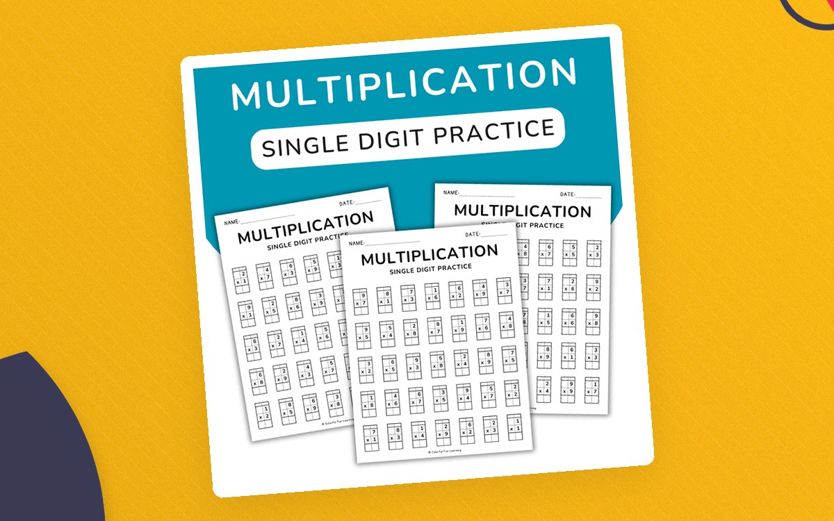 Single-Digit Multiplication Worksheets – 175 Problems preview: 5 practice pages