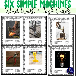 Six Simple Machines Word Wall and Task Cards – sample page 2