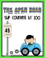 Skip Counting by 100's Road Activity teaching resource preview