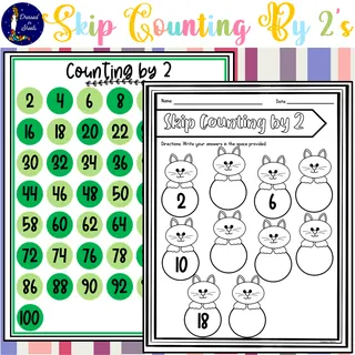 Skip Counting by 2's Worksheets – cover