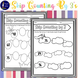 Skip Counting by 3's Worksheets – sample page 2