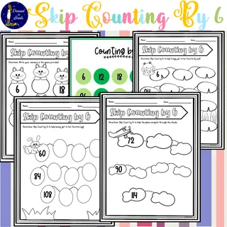 Skip Counting by 6 Worksheets – cover