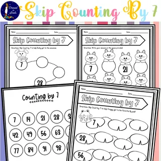 Skip Counting by 7 Worksheets – cover