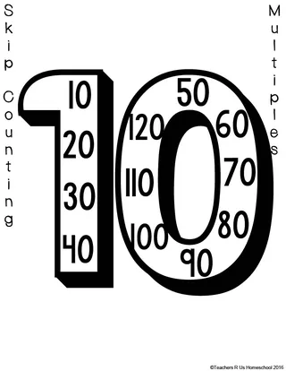 Skip Counting Posters #2-12 – sample page 4