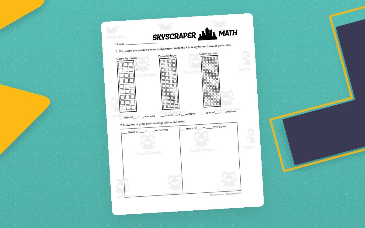 Skyscraper Math Worksheet preview