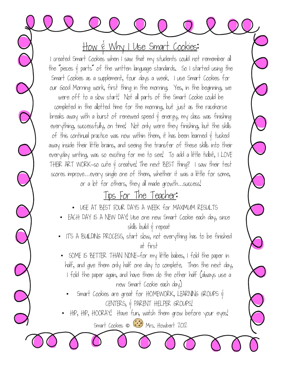 Teacher tips for the Easter packet: use four days a week, introduce a new sheet daily, and start gradually